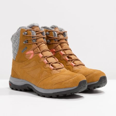 Salomon ELLIPSE WINTER GTX Womens Hiking Boots Yellow UK NMZA
